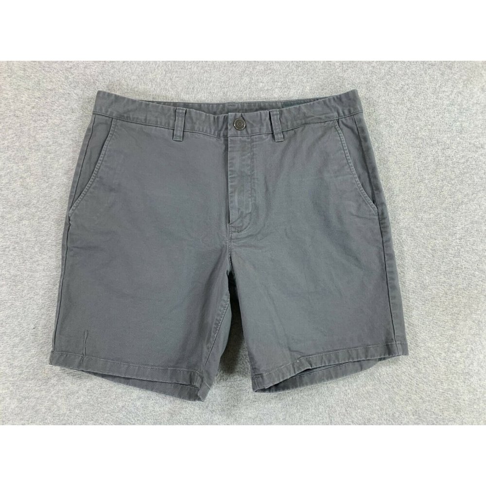 Bonobos Classic Washed Chino Shorts (Men's 34) 7 Inch Inseam - Gray